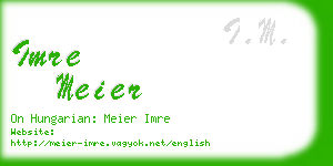 imre meier business card